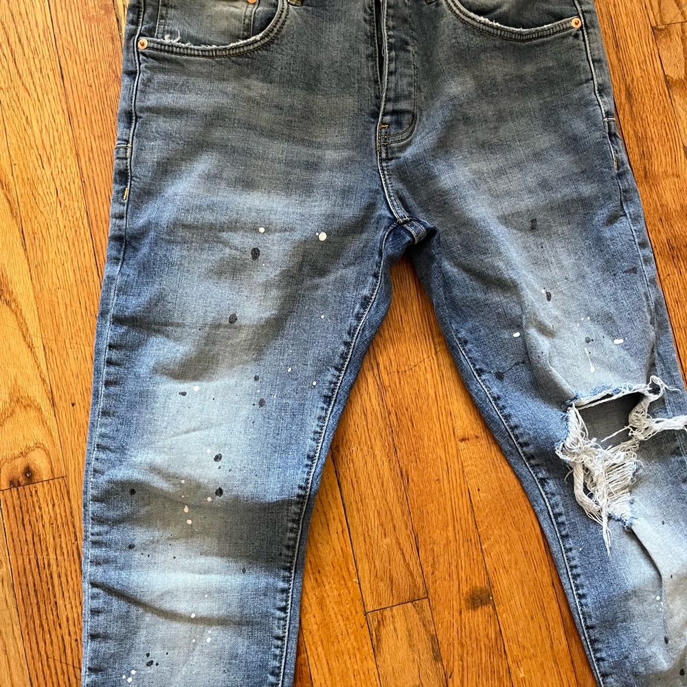 Mens purple jeans